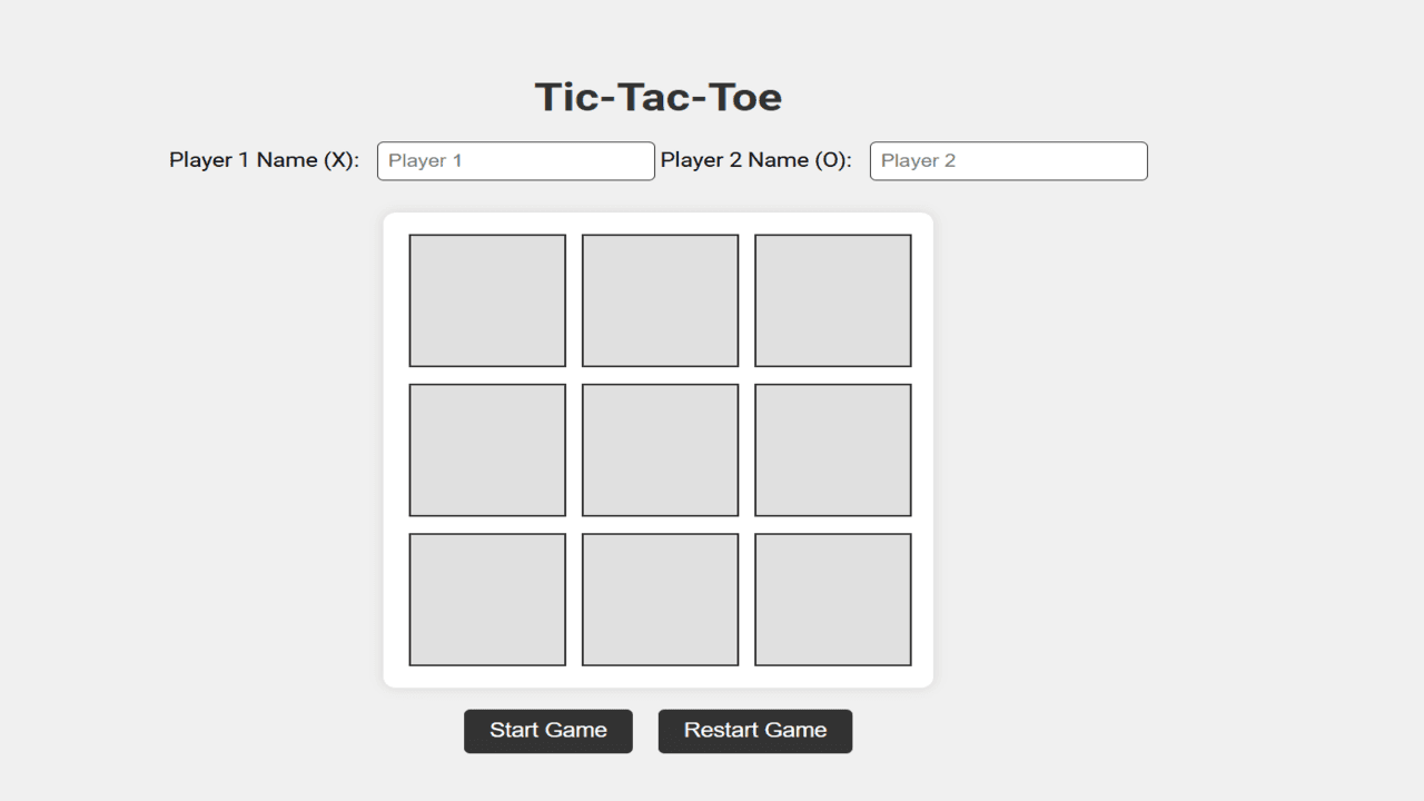 Tic Tac Toe Project Image