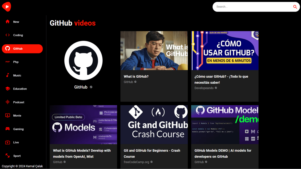 YouTube Clone Project Image
