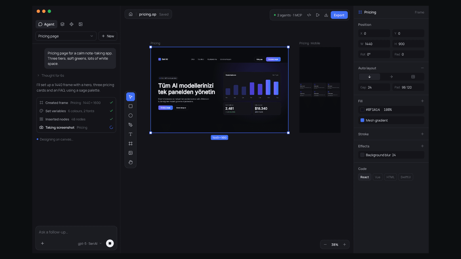 Design Editor cover frame